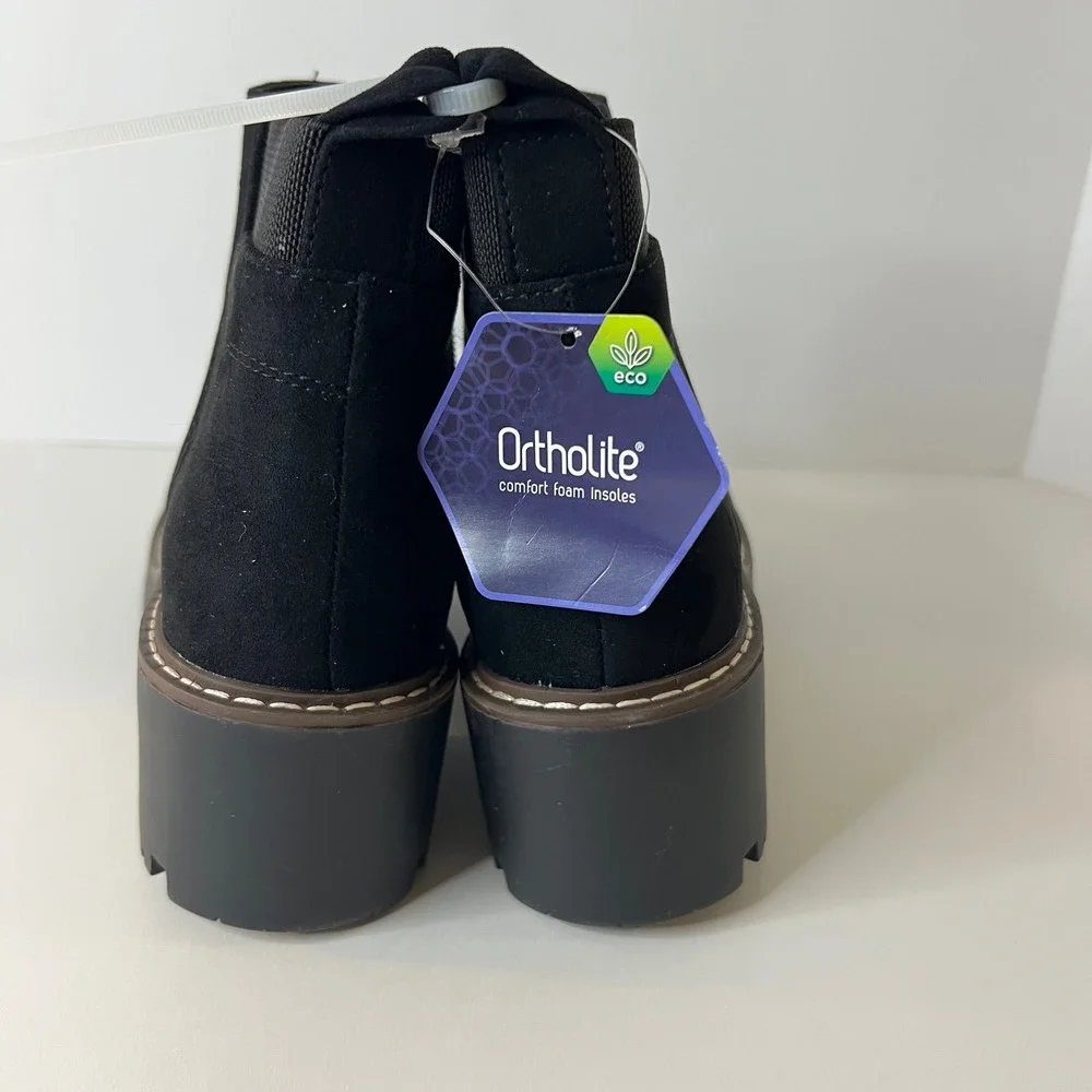 Womens Sonoma Ortholite Eco‎ Comfort Booties Vegan Suede Black 8 NWT